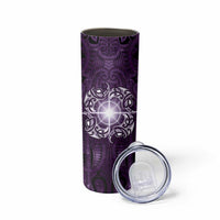 New Zealand Matariki Waipunarangi Skinny Tumbler Maori Moko Purple Galaxy