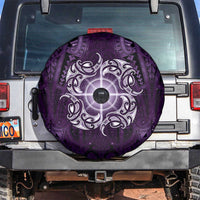 New Zealand Matariki Waipunarangi Spare Tire Cover Maori Moko Purple Galaxy