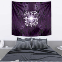 New Zealand Matariki Waipunarangi Tapestry Maori Moko Purple Galaxy LT05 - Polynesian Pride