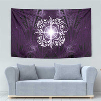 New Zealand Matariki Waipunarangi Tapestry Maori Moko Purple Galaxy LT05 - Polynesian Pride