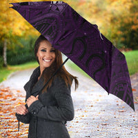 New Zealand Matariki Waipunarangi Umbrella Maori Moko Purple Galaxy LT05 - Polynesian Pride