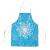 New Zealand Matariki Waiti Apron Maori Moko Cyan Galaxy LT05 Cyan - Polynesian Pride