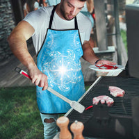 New Zealand Matariki Waiti Apron Maori Moko Cyan Galaxy LT05 - Polynesian Pride