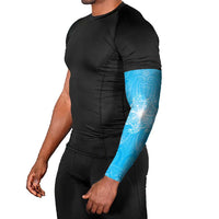 New Zealand Matariki Waiti Arm Sleeves Maori Moko Cyan Galaxy LT05 - Polynesian Pride