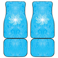 New Zealand Matariki Waiti Car Mats Maori Moko Cyan Galaxy LT05 - Polynesian Pride