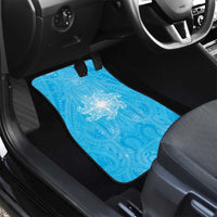 New Zealand Matariki Waiti Car Mats Maori Moko Cyan Galaxy LT05 - Polynesian Pride