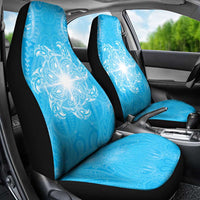 New Zealand Matariki Waiti Car Seat Cover Maori Moko Cyan Galaxy LT05 - Polynesian Pride
