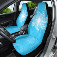 New Zealand Matariki Waiti Car Seat Cover Maori Moko Cyan Galaxy LT05 - Polynesian Pride