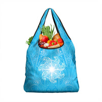 New Zealand Matariki Waiti Grocery Bag Maori Moko Cyan Galaxy LT05 1-pack One Size Cyan - Polynesian Pride