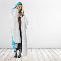 New Zealand Matariki Waiti Hooded Blanket Maori Moko Cyan Galaxy LT05 - Polynesian Pride