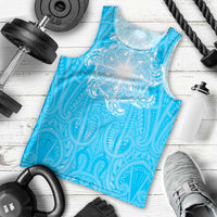 New Zealand Matariki Waiti Men Tank Top Maori Moko Cyan Galaxy LT05 - Polynesian Pride