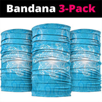 New Zealand Matariki Waiti Neck Gaiter Maori Moko Cyan Galaxy LT05 package One Size: 25*50cm Cyan - Polynesian Pride