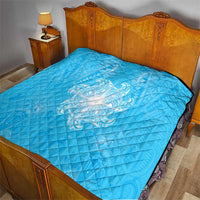 New Zealand Matariki Waiti Quilt Maori Moko Cyan Galaxy LT05 - Polynesian Pride
