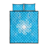 New Zealand Matariki Waiti Quilt Bed Set Maori Moko Cyan Galaxy LT05 - Polynesian Pride
