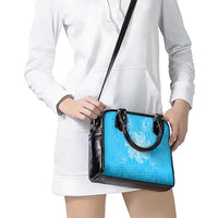 New Zealand Matariki Waiti Shoulder Handbag Maori Moko Cyan Galaxy LT05 - Polynesian Pride
