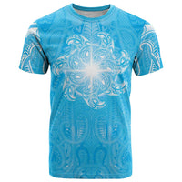 New Zealand Matariki Waiti T Shirt Maori Moko Cyan Galaxy LT05 Cyan - Polynesian Pride