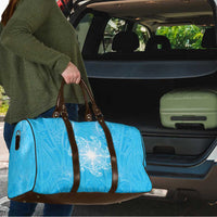 New Zealand Matariki Waiti Travel Bag Maori Moko Cyan Galaxy