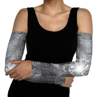 New Zealand Matariki Ururangi Arm Sleeves Maori Moko Grey Galaxy LT05 - Polynesian Pride