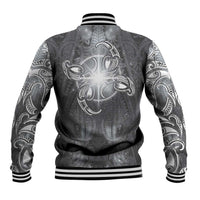 New Zealand Matariki Ururangi Baseball Jacket Maori Moko Grey Galaxy LT05 - Polynesian Pride