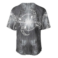 New Zealand Matariki Ururangi Baseball Jersey Maori Moko Grey Galaxy LT05 - Polynesian Pride