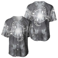 New Zealand Matariki Ururangi Baseball Jersey Maori Moko Grey Galaxy LT05 - Polynesian Pride
