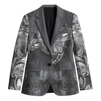 New Zealand Matariki Ururangi Blazer Maori Moko Grey Galaxy LT05 Unisex Grey - Polynesian Pride