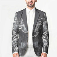 New Zealand Matariki Ururangi Blazer Maori Moko Grey Galaxy LT05 - Polynesian Pride