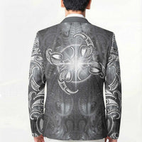 New Zealand Matariki Ururangi Blazer Maori Moko Grey Galaxy LT05 - Polynesian Pride