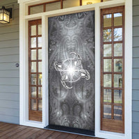 New Zealand Matariki Ururangi Door Cover Maori Moko Grey Galaxy