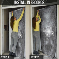 New Zealand Matariki Ururangi Door Cover Maori Moko Grey Galaxy