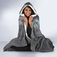 New Zealand Matariki Ururangi Hooded Blanket Maori Moko Grey Galaxy LT05 - Polynesian Pride