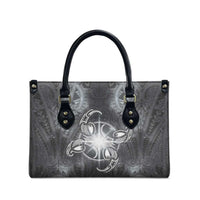 New Zealand Matariki Ururangi Leather Bag Maori Moko Grey Galaxy LT05 - Polynesian Pride