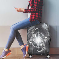 New Zealand Matariki Ururangi Luggage Cover Maori Moko Grey Galaxy LT05 - Polynesian Pride