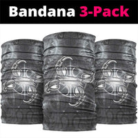 New Zealand Matariki Ururangi Neck Gaiter Maori Moko Grey Galaxy LT05 package One Size: 25*50cm Grey - Polynesian Pride