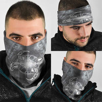 New Zealand Matariki Ururangi Neck Gaiter Maori Moko Grey Galaxy LT05 - Polynesian Pride