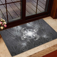 New Zealand Matariki Ururangi Rubber Doormat Maori Moko Grey Galaxy LT05 - Polynesian Pride