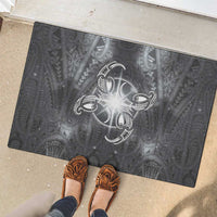 New Zealand Matariki Ururangi Rubber Doormat Maori Moko Grey Galaxy LT05 - Polynesian Pride