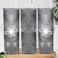 New Zealand Matariki Ururangi Skinny Tumbler Maori Moko Grey Galaxy