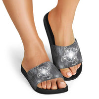 New Zealand Matariki Ururangi Slide Sandals Maori Moko Grey Galaxy LT05 - Polynesian Pride