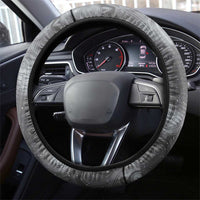 New Zealand Matariki Ururangi Steering Wheel Cover Maori Moko Grey Galaxy LT05 - Polynesian Pride