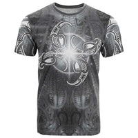 New Zealand Matariki Ururangi T Shirt Maori Moko Grey Galaxy LT05 Grey - Polynesian Pride
