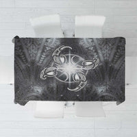New Zealand Matariki Ururangi Tablecloth Maori Moko Grey Galaxy LT05 Grey - Polynesian Pride