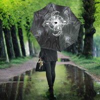 New Zealand Matariki Ururangi Umbrella Maori Moko Grey Galaxy LT05 - Polynesian Pride