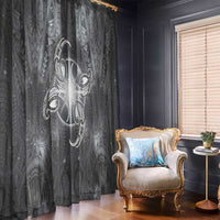 New Zealand Matariki Ururangi Window Curtain Maori Moko Grey Galaxy LT05 - Polynesian Pride