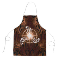 New Zealand Matariki Tupuanuku Apron Maori Moko Brown Galaxy LT05 Brown - Polynesian Pride