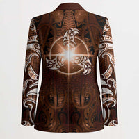 New Zealand Matariki Tupuanuku Blazer Maori Moko Brown Galaxy LT05 - Polynesian Pride