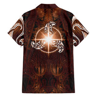 New Zealand Matariki Tupuanuku Family Matching Mermaid Dress and Hawaiian Shirt Maori Moko Brown Galaxy