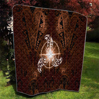 New Zealand Matariki Tupuanuku Quilt Maori Moko Brown Galaxy LT05 - Polynesian Pride