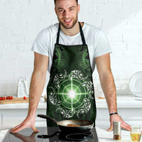 New Zealand Matariki Tupuarangi Apron Maori Moko Green Galaxy LT05 - Polynesian Pride