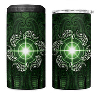 New Zealand Matariki Tupuarangi 4 in 1 Can Cooler Tumbler Maori Moko Green Galaxy